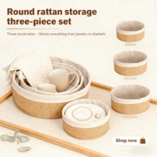 Storage Baskets - 圓形-白 - 查看 1
