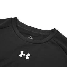Under Armour Crew Neck Sweatshirt, Knit Breathable Activewear, Stretchy Slim Fit Training Top, Gym & Running Casual Wear - Black - View 3