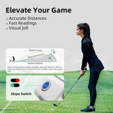 NOHAWK 1090 Yard Golf Rangefinder With Angle Switch, Flag-Lock Vibration, And Slope-Adjusted Distance Function, Equipped With 6X Magnification Monocular, Designed For Golfers - White - View 4