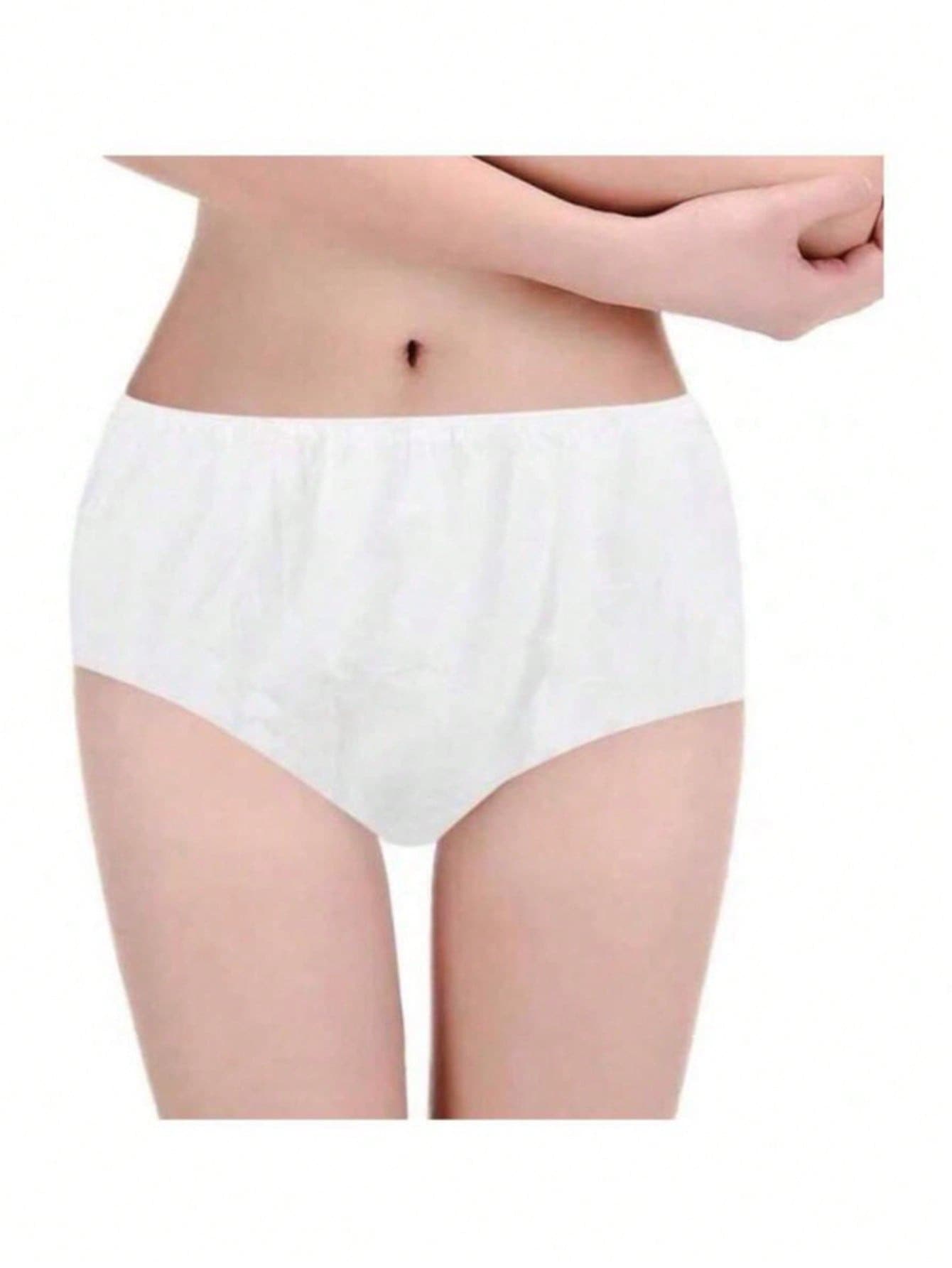 10/20pcs Pure White Color Disposable Women's Underwear Comfortable And Hygienic High-Waisted Disposable Panties For Women - Perfect For Travel And Business Trips,For Travel Outdoor Trips, Menstrual Periods, And Postpartum Care Disposable Women's Underpants, Soft And Comfortable, Suitable For Travel, Hotel, Hospital And Other Emergency Situations