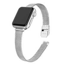 Matel Strap Compatible With Apple Watch Ultra Band 49mm 41mm 45mm Milanese Loop Women Strap For Watch 8 7 6 5 Se 4 3 42mm 44mm 38mm 40mm Band