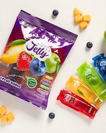 Gelatina Pronta Jelly ABC Real Fruity Pouch Sabores Sortidos 270g