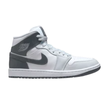 Nike Air Jordan Womens Air Jordan 1 Mid 'White Smoke Grey' (Women's Sizes) White/Pure Platinum/Smoke Grey BQ6472-113 - 白色 - 查看 1