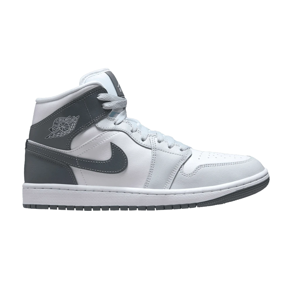 Nike Air Jordan Womens Air Jordan 1 Mid 'White Smoke Grey' (Women's Sizes) White/Pure Platinum/Smoke Grey BQ6472-113 - 白色 - 查看 1