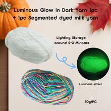 50G/PC Colorful Glow Yarn] Glow In The Dark Yarn, Crochet Yarn, DIY Art, Knitting, Crochet And Crafts Yarn - Multicolor - View 42
