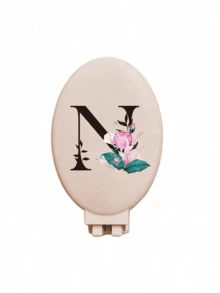 Printed With Peony Flowers Initials A-Z Portable Hollow Comb Makeup Mirror Integrated Portable Folding Mirror Comb And Makeup Mirror - Portable, Desktop, Modern Travel Beauty Tools, Folding Comb With Makeup Mirror,Hair Brush,Slick Back Brush,Styling Brush,Curly Hair Brush,Edge Brush,Hair Comb,Brush Hair,Hair Brush Set,Comb Hair,Comb For Curls,Detangling Brush,Hair Brush For Women,Hair,Travel,Hair Products,Hair Tools,Hair Stuff,Barber,Barber Accessories,Barbershop,Hairdressing Equipment