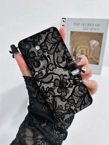 这款黑色蕾丝花纹手机壳适用于三星 S25/S24FE/S23PLUS/S20/A54/A52/A33/A16/A12/A05S/A15/A14/A50/A53/S23/S24/S21FE/S23 Ultra/S24 Ultra/A33，柔软全包设计，适合作为生日、圣诞节礼物送给女友/男友，或自用。同时兼容 16PROMAX/16PRO/16/15ProMax/15PRO/15PLUS/15/14PROMAX/14PRO/14Plus/14/13PROMAX/13PRO/13/12PRO/12/11/11PROMAX/11PRO XS XR X。 - 彩色 - 查看 1