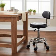 Stool With Wheels, Esthetician Lash Tech Pedicure Chair, Portable Office Rolling Adjustable Stool, Massage Swivel Salon Stools, Nail Salon Chairs For Tattoo Facial Spa (Black) - 黑色 - 查看 1