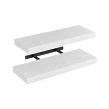 [1/2/4 件套 / 厚度 0.59 英寸 * 宽度 5.8 英寸 * 长度 15.7 英寸] 浮动壁挂式储物架，1 层浮动架，展示架，书架，相框装饰架，厨房香料瓶收纳架，办公室小雕像展示架，卧室床头柜装饰架，棕色/黑色/白色可选，适用于卧室/厨房/书房/客厅/浴室]