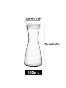 Sticlă de apă cu capac rabatabil, ulcior de suc acrilic transparent, recipient transparent pentru băuturi - potrivit pentru apă, ceai cu gheață, limonadă, suc, băuturi, lapte, ceai rece, recipient pentru suc, sticlă de apă cu gură îngustă transparentă, perfectă pentru picnicuri în aer liber, vacanțe la plajă și întâlniri.