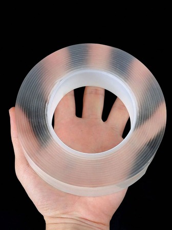 Nano Double-Sided Adhesive Tape, Ultra-High Strength, Multi-Functional Detachable Fixing Adhesive Tape, Washable Strong Wall Strips, Transparent Poster Carpet, Used For Sticking Items, For Household Use (100CM)