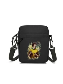 One Piece, Customized Multi-Functional Shoulder Bag, Simple Business Handbag, Large-Capacity Square-Shaped Bag Strap, Vacation School, Summer Continues, Black Nylon Business Casual Personalized Gift, Dad And Husband Backpack, Leather Bag, Homeless Person Bag, Gift Bag, Camping Hanging Bag - Black - View 4