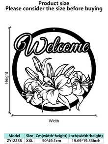 1pc Elegant Lily Flower Metal Wall Art, Abstract Outline Iron Decoration, Multipurpose Indoor/Outdoor Wall Hanging, Suitable For Housewarming, Holiday, Birthday Gifts, Collectible, Perfect For Garden Enthusiasts, Office, Living Room, Bedroom, Patio, Kitchen, Farmhouse Decor Room Decor Bedroom Decor Home Decor Wall Decor