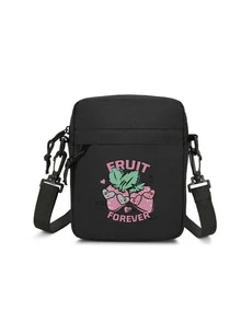 One Piece, Customized Multi-Functional Shoulder Bag, Simple Business Handbag, Large-Capacity Square-Shaped Bag Strap, Vacation School, Summer Continues, Black Nylon Business Casual Personalized Gift, Dad And Husband Backpack, Leather Bag, Homeless Person Bag, Gift Bag, Camping Hanging Bag - Black - View 3