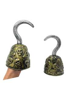 1pc Universal Plastic Skull Head Pirate Hook Toy Prop, Blow Molded Vintage Style Party Masquerade Pirate Hook Accessory, Performance Prop Weapon Pirate Hook Decor - Multicolor - View 6
