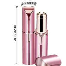 女士电动面部脱毛仪 - 无痛电动脱毛设备，带LED灯，便携式，适用于面部、唇部、腿部，无痛脱毛（本产品需自行购买电池） - 彩色 - 查看 12