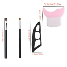 Precise Eye Makeup Essential! Nylon Soft Hair Eye Shadow Brush Set, Fits Eye Shape Easily, Eye Shadow Tools, Quick Makeup Template, Eye Shadow Mold, Suitable For Beginners, Easily Create Professional Effects, Makeup Anytime Anywhere, Fits Eye Shape, Convenient Operation With No Mistakes