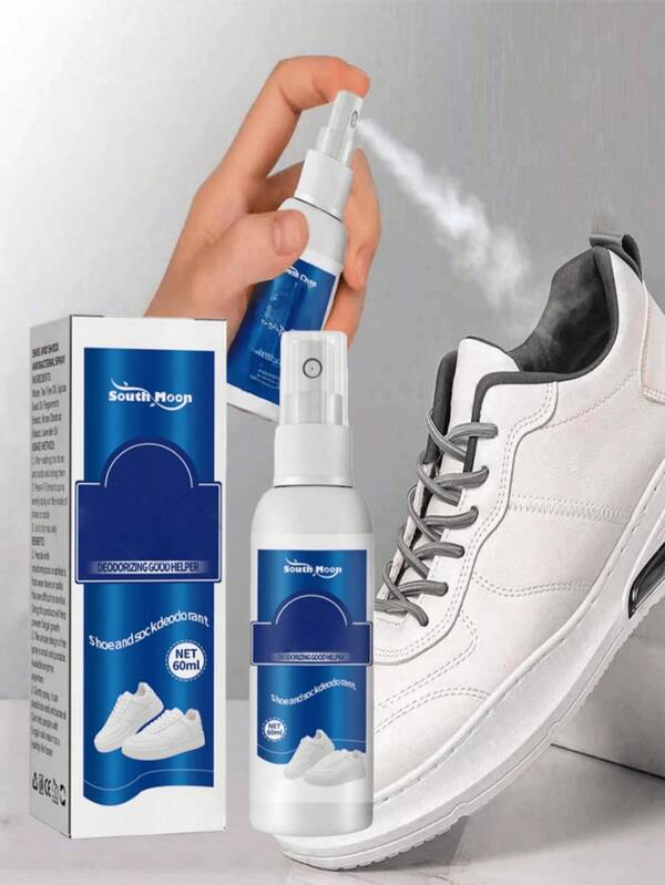 Desodorante em spray para sapatos e meias 120ml, limpa pés suados para remover odores e secar o armário de sapatos. Versões novas e antigas serão enviadas aleatoriamente.