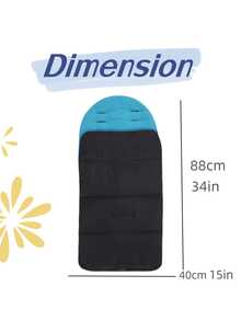 婴儿推车保暖脚套，通用婴儿推车睡袋，户外防风防水脚套，可拆卸多功能座垫 - 彩色 - 查看 8