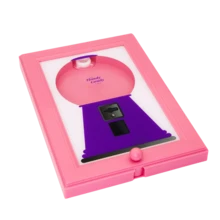 Dispensador de caramelos cuadrado montado en la pared, marco de fotos dispensador de caramelos, frutos secos y aperitivos para mascotas con máquina de chicle integrada - Rosa - Ver 8