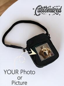 One Piece, Customized Multi-Functional Shoulder Bag, Simple Business Handbag, Large-Capacity Square-Shaped Bag Strap, Vacation School, Summer Continues, Black Nylon Business Casual Personalized Gift, Dad And Husband Backpack, Leather Bag, Homeless Person Bag, Gift Bag, Camping Hanging Bag - Black - View 10