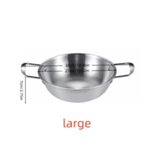 Zestaw garnków wojskowych w stylu koreańskim, srebrny garnek, koreański garnek do ramenu, garnek do zupy ze stali nierdzewnej, garnek do makaronu, garnek do owoców morza, odpowiedni do kuchenek indukcyjnych, garnek do makaronu instant, garnek do gotowania na gorąco - Prawdziwy kolor - Zobacz 15