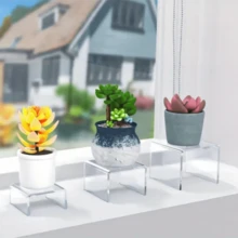 5 件 PMMJ 亚克力展示架 - 多层透明亚克力立管，适用于化妆品、珠宝、耐用且透明的亚克力立管，适用于家居装饰、办公室和假日零售店展示、美容院礼品、时装设计、抛光表面展示架、U 型亚克力货架、甜点展示架、化妆品展示架、玩具展示架、收藏品小雕像架 - 無色 - 查看 11
