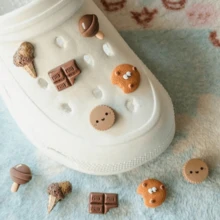 10 piezas Decoración de zapatos con comida, chocolate, helado, postre, decoración de zapatos con estilo lindo y femenino, accesorios de decoración de zapatos desmontables, accesorios de zapatos DIY divertidos, adecuados para decoración de zapatos de hombres y mujeres, decoración de vacaciones, meditación y decoración del hogar, decoración navideña, regalo perfecto