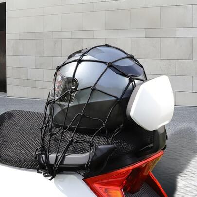 1pc Motorcycle Helmet Net, Tank Net Cover, Helmet Fixing Strap, Electric Bike Helmet Net Bag, Essential Accessory