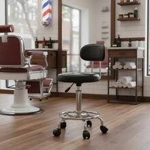 Stool With Wheels, Esthetician Lash Tech Pedicure Chair, Portable Office Rolling Adjustable Stool, Massage Swivel Salon Stools, Nail Salon Chairs For Tattoo Facial Spa (Black) - 黑色 - 查看 8