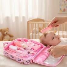 Kit De Aseo Para Bebé 13 En 1 Incluye 1 Cepillo Para Recien Nacidos 1 Peine Aspirador 1 Termometro Electronico 1 Medidor De Temperatura Del Agua 1 Dispositivo De Medicina De Alimentacion 1 Dientes De Masticacion 1 Cepillo De Dientes 1 Cuchara 1 Lima De Uñas 1 Cortauñas 1 Tijera 1 Herramientas De Aseo Para Recien Nacidos Cuidado Del Bebé Diseño Profesional Portatil Silicona Y Acero Inoxidable Excelente Material Resistente Y Duradero Oficina Trabajo Bonito Presente Cualquier Ocasion Regalo Para Estudiantes Regalo De Cumpleaños Regalo Para Navidad Regalo Dia Del Padre Regalo Dia Del Niño Regalo Dia De Las Madres Regalo Para Niños Y Niñas - Rosa - Ver 6