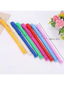 1pc 30cm Standard Colorful Recorder, 32cm High-Quality 6/8 Hole Plastic Recorder For Beginner, Musical Instrument For Practicing Vertical Flute, Music Practice Accompaniment Vertical Flute (Standard Model Detachable Into 2 Sections, Premium Model Detachable Into 3 Sections) - Multicolor - View 9