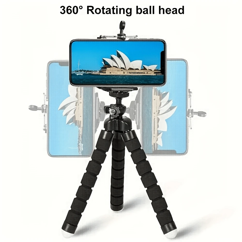 Octopus Phone Stand, Camera Stand - Durable And Sturdy, Foldable, Can Be Folded Multiple Times Without Damage, Suitable For IPhone And Other Mobile Phone And Camera Models, Tripod, Desktop Stand, Universal Stand, Tripod, Adjustable Stand - 多色1個 - 查看 1