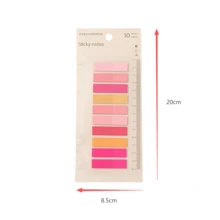 200pcs Gradient Color Index Stickers, 1 Pack Office Supplies Label Paper, Student Learning Stationery Memo Stickers Back To School