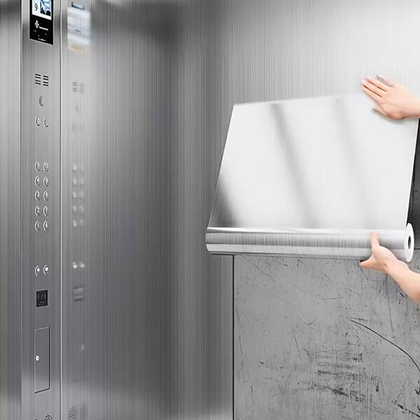 Resistente ao calor, à ferrugem e ao óleo - Ideal para reforma de elevadores, bancadas de cozinha, portas de geladeira e armários - Fácil de aplicar, sem necessidade de ferramentas - Decoração de casa, papel de parede moderno, renovação de geladeiras, superfícies refletoras, materiais de alta temperatura, remodelação de armários, modernização, essencial para designers de interiores. Papel de parede, adesivos de parede, decoração de parede, decoração de quarto.