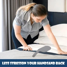 1/4 件装床单整理器，加长型床单整理器，床单整理板，可重复使用床垫提升器，用于床单制作 - 彩色 - 查看 4