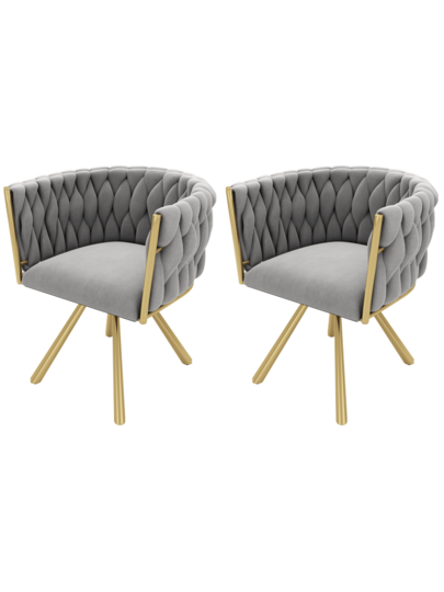 Dressing Chair, Piece, Luxe Swivel Bedroom Leisure Four Metal Support Legs, Roze view 4