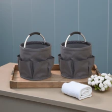 New Portable Multi-Functional Storage Basket, Picnic Basket, Outdoor Beach Basket, Handheld Foldable Storage Toiletry Wash Basket, Household Shopping Basket - Multicolor - View 35