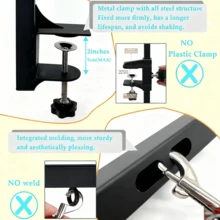 36"Dog Grooming Table Arm With Grooming Hammock Height Adjustable Two No Sit Haunch Holder Three Section Design Suitable For Medium, Small Dogs, And Cats - Black - View 6