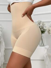 Short Bermuda Shaper Slimming Belt High Waist Compression Shapewear Slimming Hides Belly Reduces Measurements Plus - Màu be - Xem 6