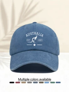 Vintage Style Australia Letter Graphic Print Trucker Hat, Mother's Day Gift, Adjustable Breathable Sweat-Absorbent Sun Protection Hat, Suitable For Casual Outdoor Sports, Travel And Daily Wear In Summer