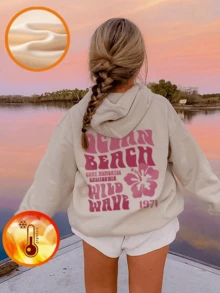 A Set Of Girls' Casual Printed Pullover Hooded Sweatshirt For Autumn And Winter Students' Young Children's Clothing Long Sleeved With Plush Thick Top - Wear Our Comfortable And Fashionable Children's Hooded Sweatshirt To Explore The World! Hoodies Tween Girl Clothes Tween Girl Clothes Girls