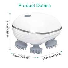 Electric Scalp Massager With 8 Massage Claws For All-Around Massage, USB Rechargeable, 360° Head & Neck, Arms & Legs Soothing Deep Relaxation, Ideal Holiday Gift - Multicolor - View 11