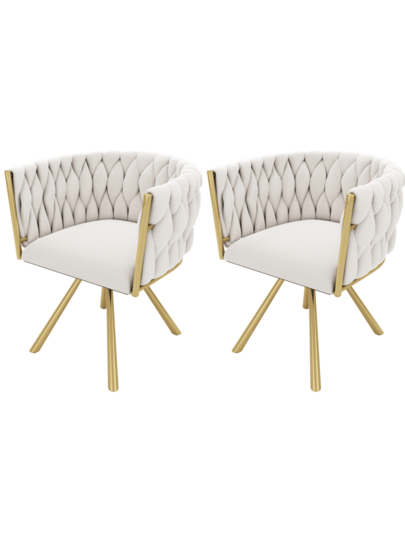 Dressing Chair, Piece, Luxe Swivel Bedroom Leisure Four Metal Support Legs, Roze view 7