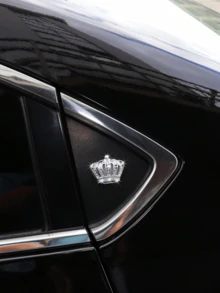 Miếng dán trang trí xe hơi hình vương miện kim cương hợp kim kim loại ba chiều 3D cá nhân hóa, Miếng dán biểu tượng phong cách vương miện kim loại, Trang trí lấp lánh cho nội thất & ngoại thất xe hơi, Phụ kiện ô tô Unisex - Nhiều màu - Xem 6