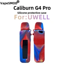 VapeSMOD 适用于 UWELL Caliburn G4 Pro 电子烟设备的全新 Caliburn G4 Pro 保护壳，屏幕硅胶套，纹理柔软的全包式保护壳 - 彩色 - 查看 9