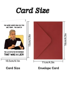 Ein Set von "Lügendetektortest sagt, das ist eine Lüge" witzigen Geburtstagskarten mit Umschlägen, freche Karten für Freunde und Familie, witzige Karten für ihn, Scherz-Geburtstagsgeschenke für sie