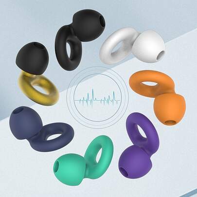 6pcs Silicone Ear Plugs Set, Includes 2 Ear Plugs And 4 Spare Parts, Designed For Sleep And Sound Insulation, Ear Care. Noise-Proof Earplugs For Sleeping, Snoring, Suitable For Sleeping, Napping, Work, Study, Also An Ideal Gift For Back To School And Christmas Season.