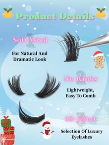 280pcs 14 Rows 60/80 Strands 0.05mm Mink Lashes 9-16mm Mixed Length Faux Mink Eyelash 3D Russian Volume Individual Lashes Salon Makeup Black False Eyelashes Purple Box Lash Clusters,Eye Lash Clusters,Individual Eyelashes,Lashes,Fake Lashes - màu đen - Xem 10
