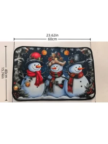 1 pieza Felpudo navideño, Felpudo de bienvenida, Alfombra de puerta trasera interior/exterior, Regalo, Adecuado para el hogar, decoración de sala de estar, dormitorio, porche, lavable a máquina, decoración navideña